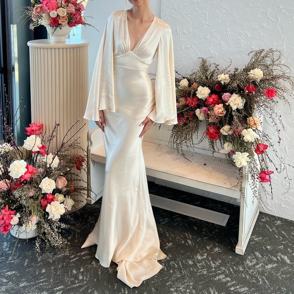 Shona Joy| La Lune Backless Maxi Dress - Cream - Picture 3 of 3